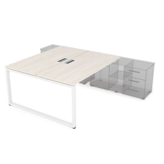 СПБ-О.989 Стол системы БЕНЧ, на 2 рабочих места, для крепления на тумбу (1400*1635*750)