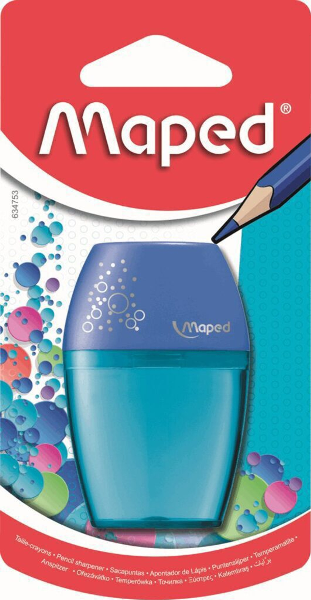 Точилка пластиковая с контейнером Мопед