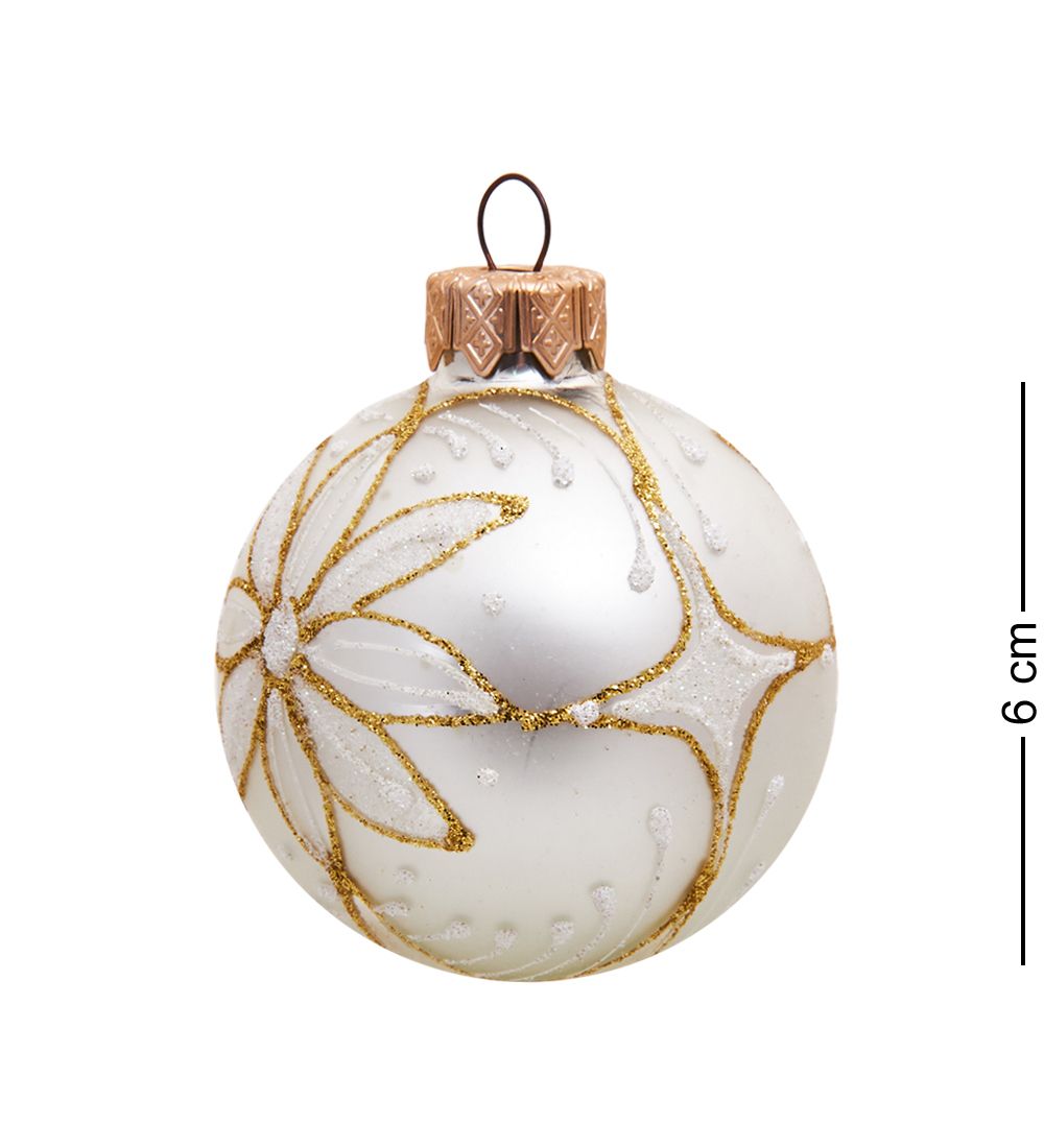 Элита НФШ-1383 Набор ел.украшений Шар 4шт «Рождественская звезда» 60 мм