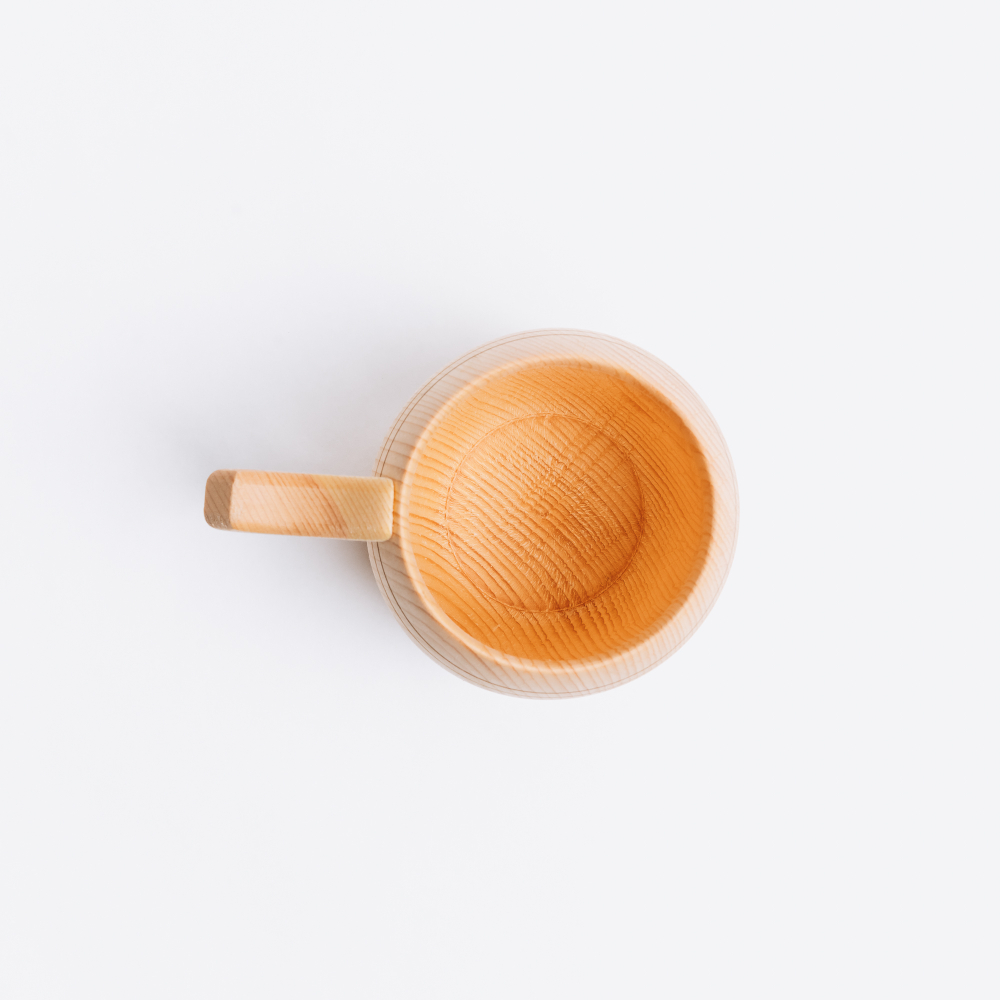 Деревянная пивная кружка из цельного куска древесины. Неклееная. C53