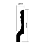 Плинтус напольный Hi WOOD W009R (100*25*2000мм)