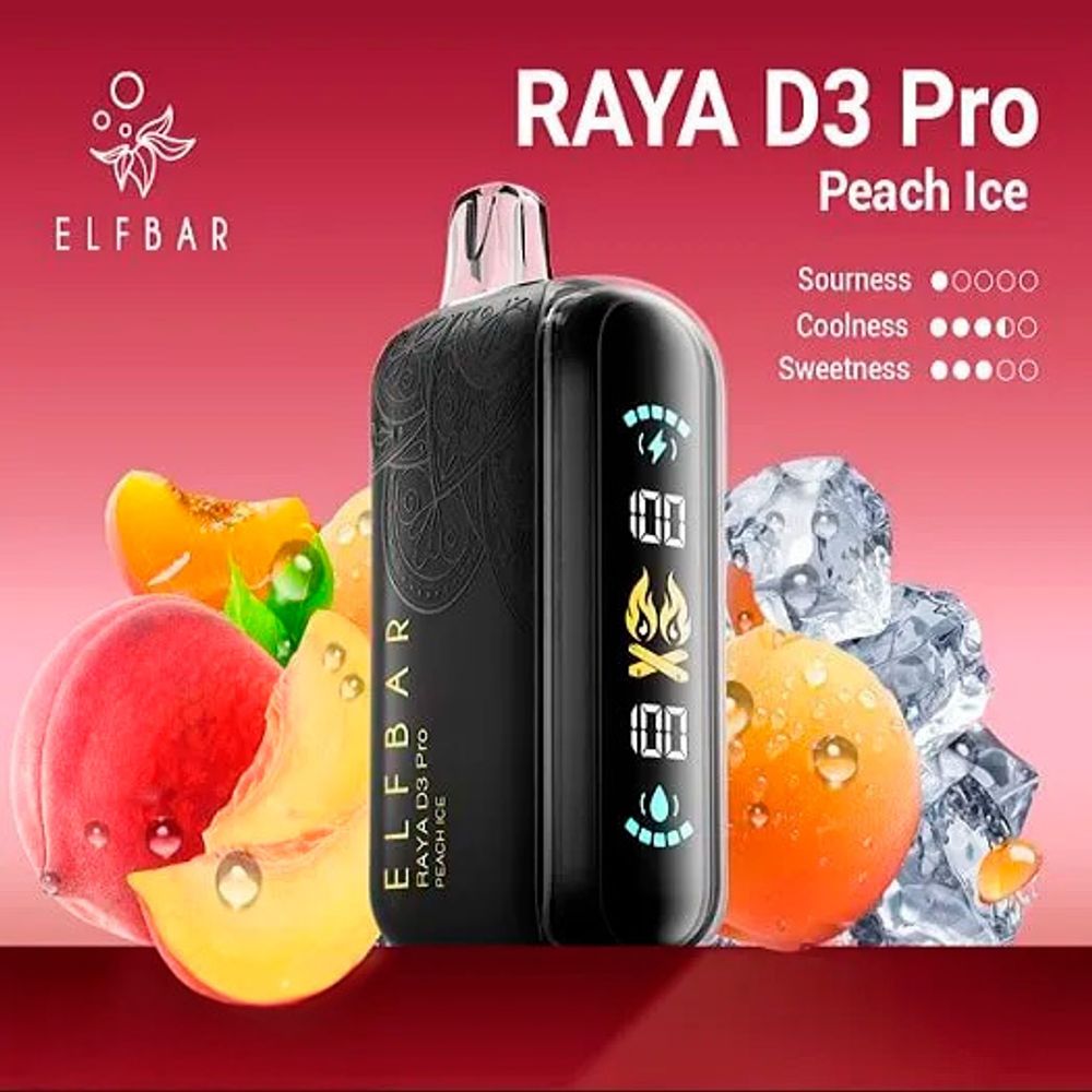 ELF BAR RAYA D3 Pro - Peach Ice (5% nic)
