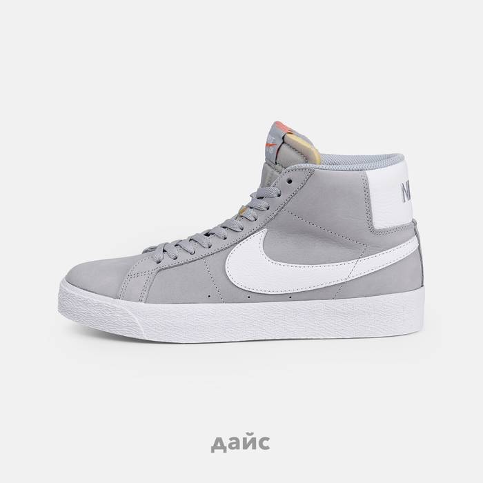 Кеды Nike SB Zoom Blazer Mid Orange Label ISO "Wolf Grey"