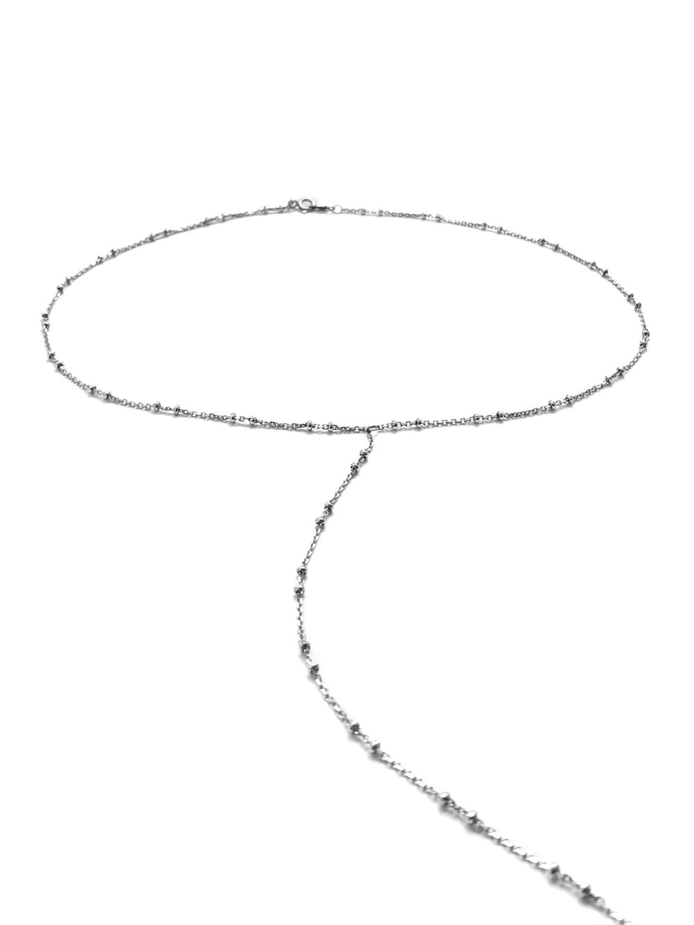 Колье-галстук с двойными шариками