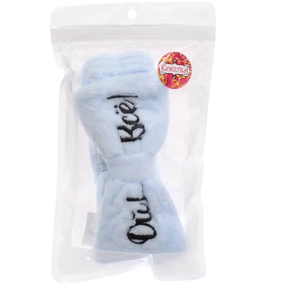 Повязка на голову «New collection Vostok - ОЙ ВСЕ!», цвет розовый, серый, голубой и сиреневый, 20*6см ( упаковка белый ZIP пакет )