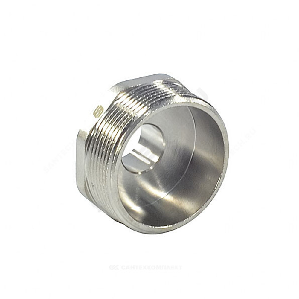 Ниппель латунь никель переходной Ду 20х50 (3/4"х2") НР SantechSystems