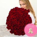 101 Роза красная Эквадор 60см.