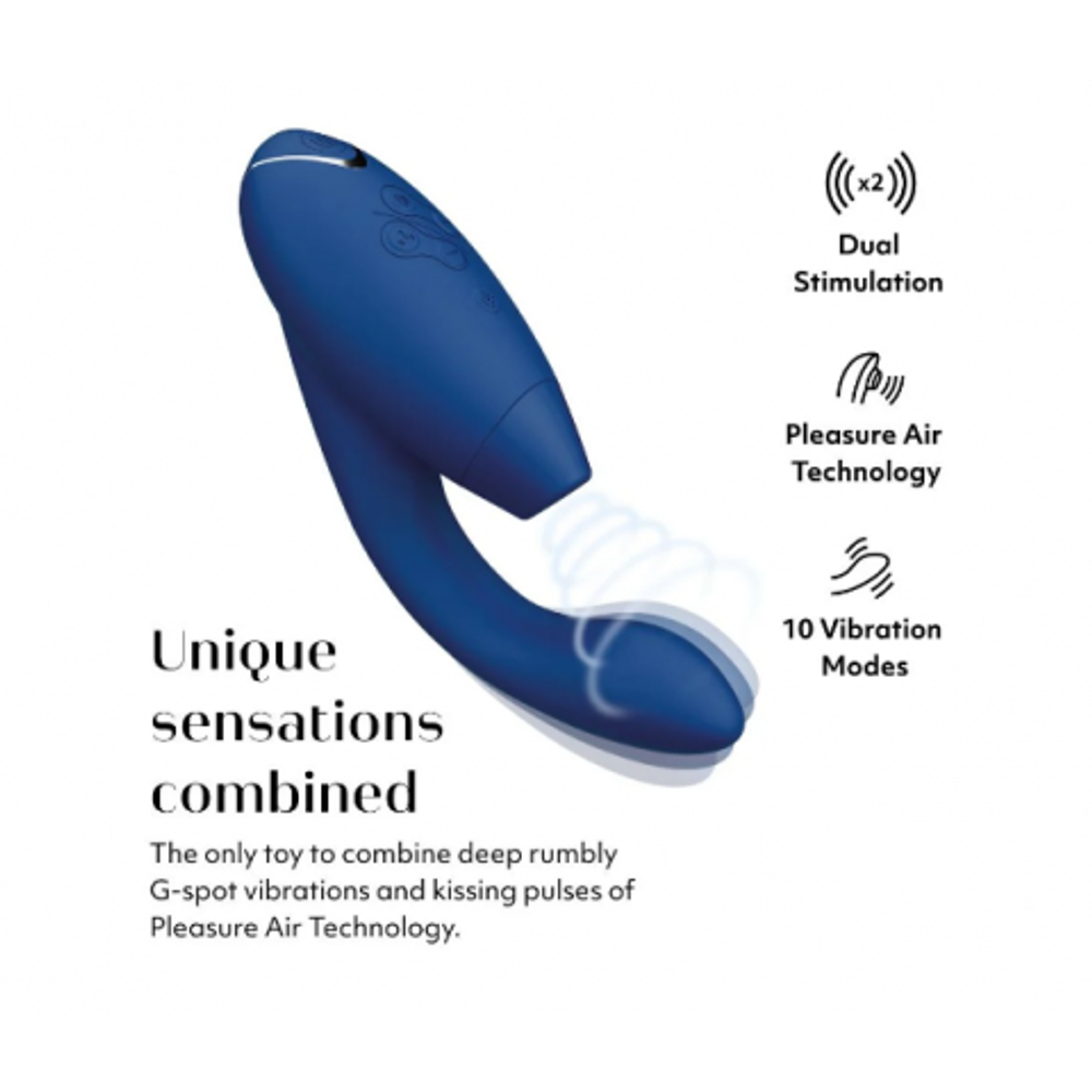 Cтимулятор клитора и точки G Womanizer DUO 2, синий