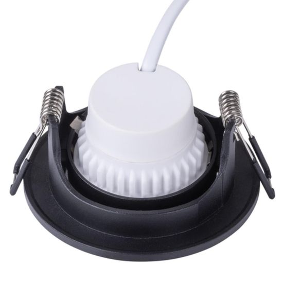 A2865PL-1BK Светильник потолочный встраиваемый FUJI для MR16 Ø88x35мм черный IP20 монтаж Ø75мм