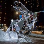 Полигональный светодиодный "Заяц"