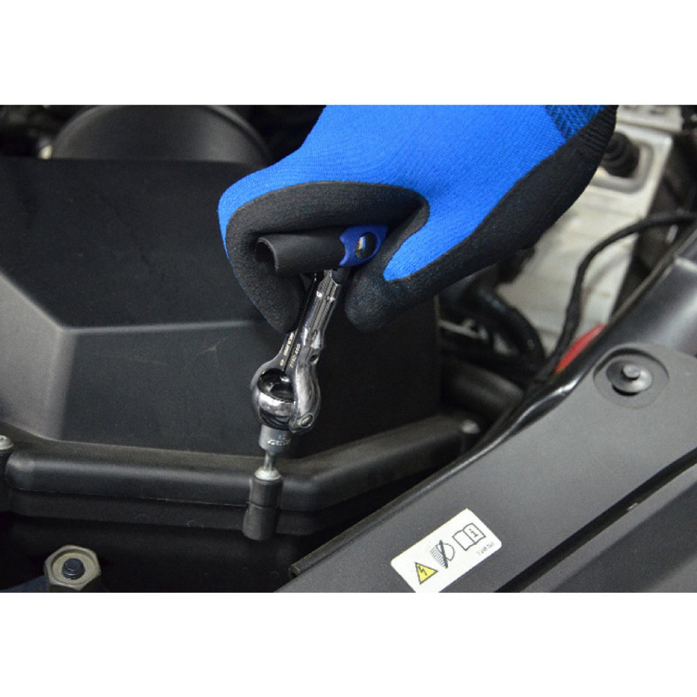 KING TONY (2752-45G) Трещотка 1/4", 114 мм, 72 зубца, дисковый механизм, поворотная голова с кнопкой