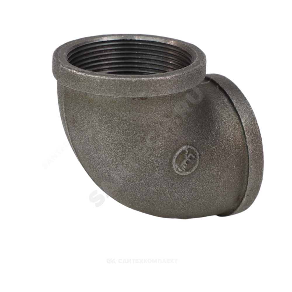 Угольник проходной чугун Ду 40 (1 1/2") ВР/ВР Fittex PLUS