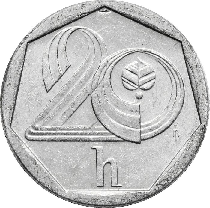 20 геллеров 1993-2003 Чехия