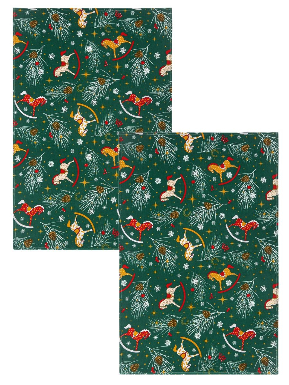 Набор кухонных полотенец, 3 шт , 45х60 см , рогожка