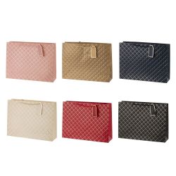 GAEM Пакет подарочный L (бумага 210г/м2, блок 12шт), L41 W12 H32 см, 6в.