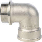 Угольник STOUT никелированный 1 1/2" ВР/НР с упором