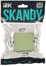 SKANDY Выключатель 1-клавишный кнопочный 10А SK-V14G мятный IEK