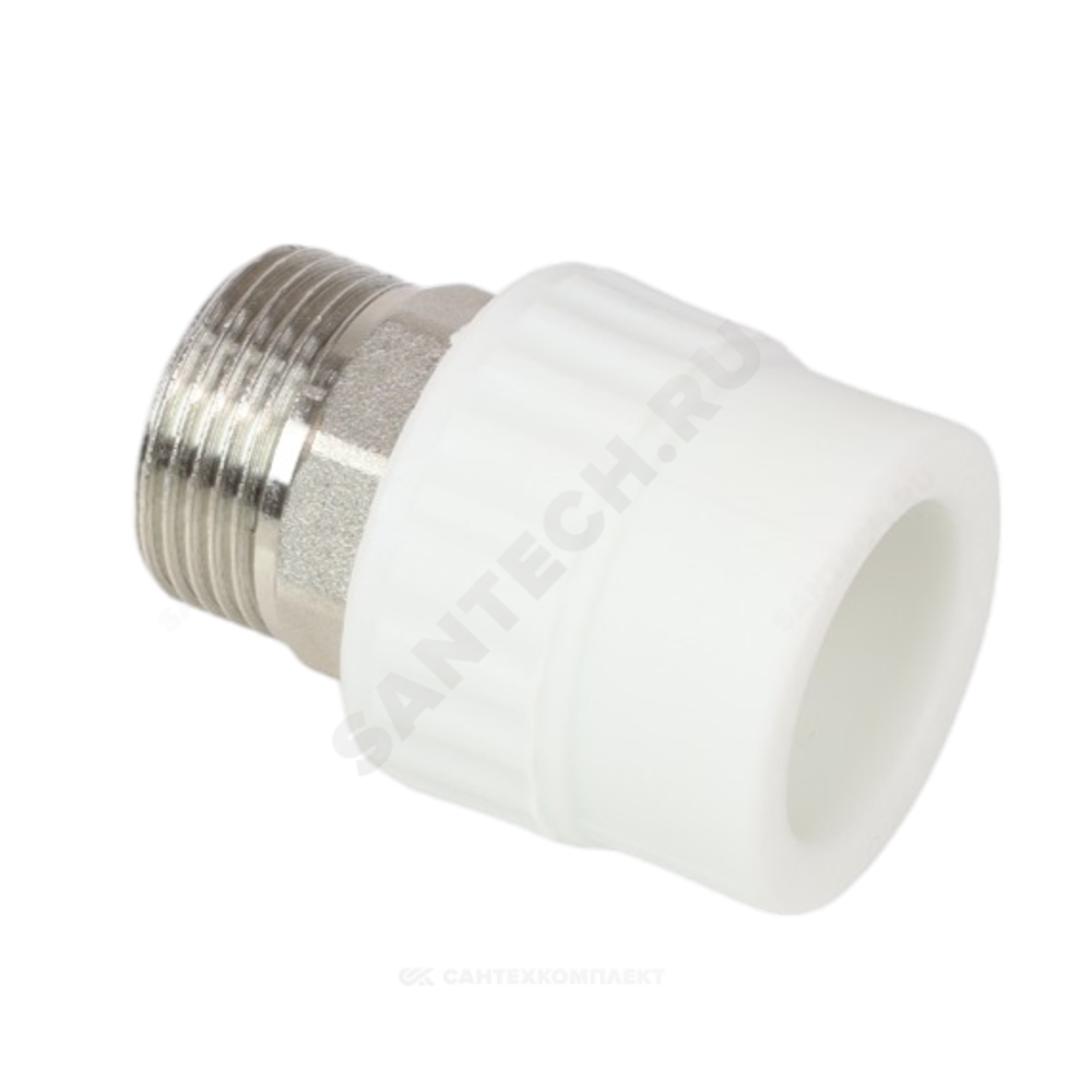 Муфта PP-R комбинированная белая Дн 32х1" НР под ключ VALFEX 10135032