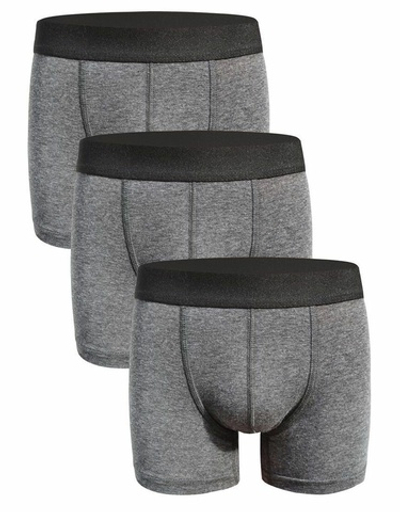Набор из 3 темно-серых трусов-боксеров Darkzone (Размер: L) (Цвет: темно-серый)