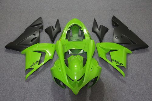 Комплект пластика для мотоцикла Kawasaki ZX-10R 04-05 Зелено-Черный
