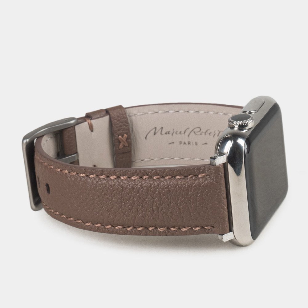 Ремешок для Apple Watch 40/41/42 mm из кожи козы, коричневого цвета