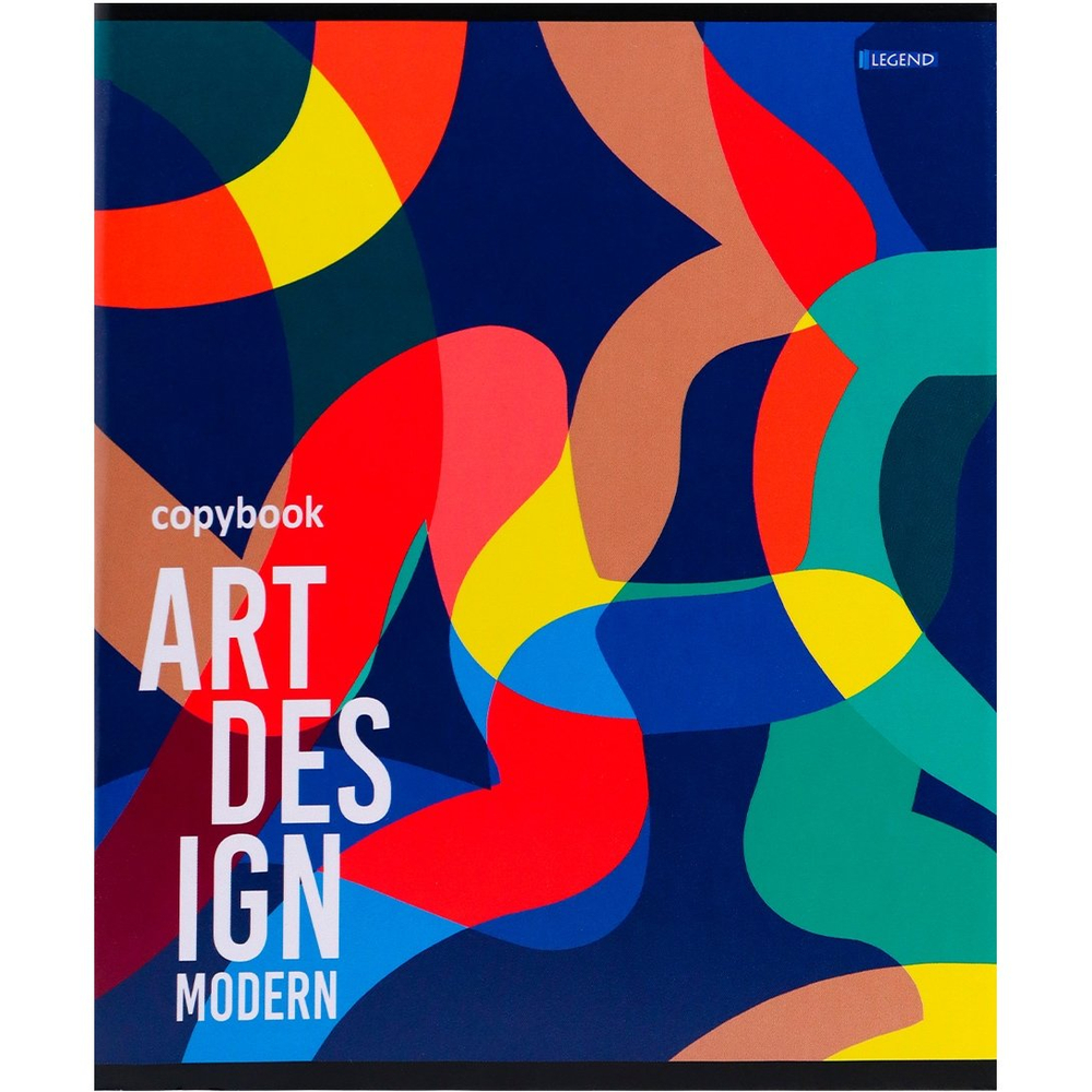 Тетрадь 96л., А5, клетка, Проф-Пресс "Современное искусство", скрепка, мелованная обложка, 4 дизайна в коробе