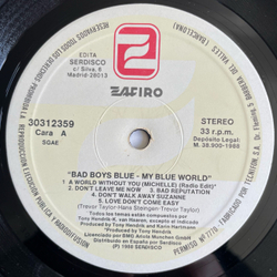 Винтажная виниловая пластинка LP Bad Boys Blue My Blue World (Испания 1988)