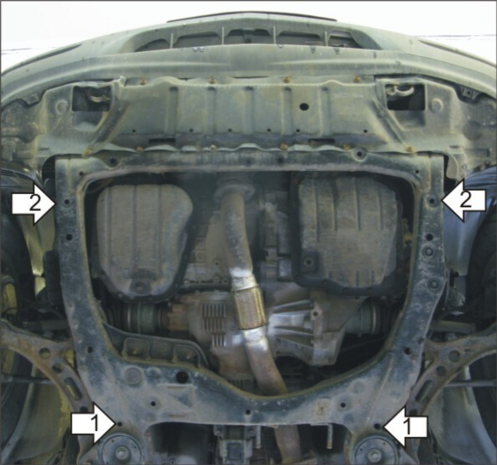 Защита картера Двигателя, КПП. 2 мм, Сталь. для Lexus RX 300 1997-2003, Toyota Harrier 1998-2003 MOTODOR.05001