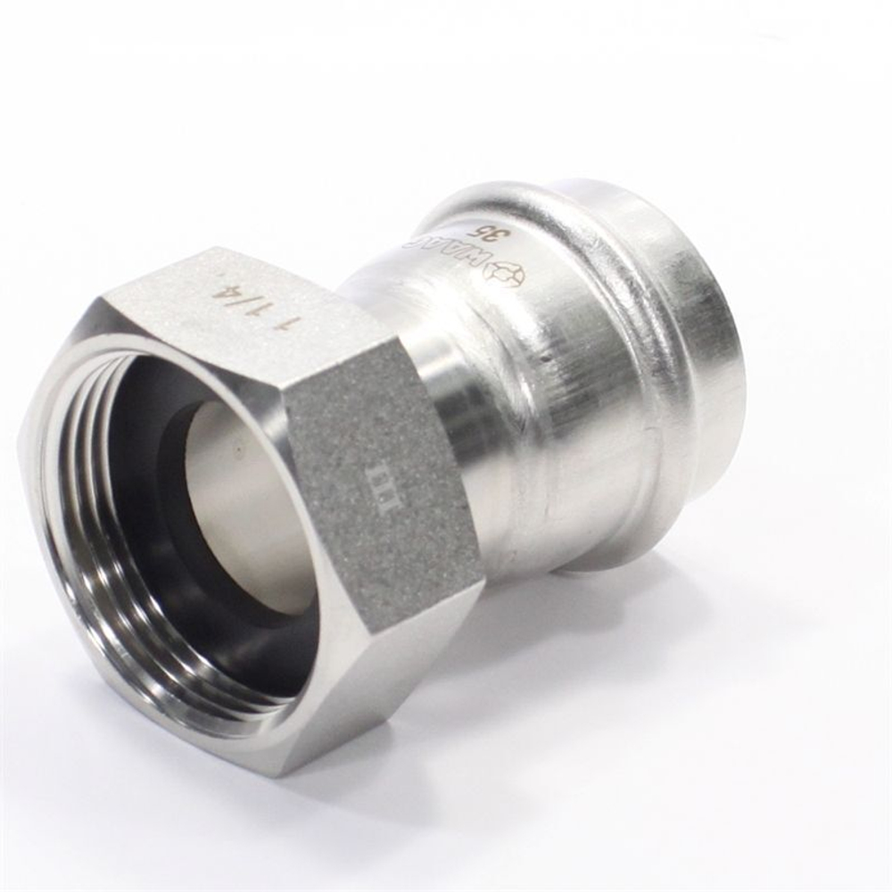 Переходник 35-1 1/4", WAAG Heavy Inox, пресс-резьба, вн., сталь нержавеющая
