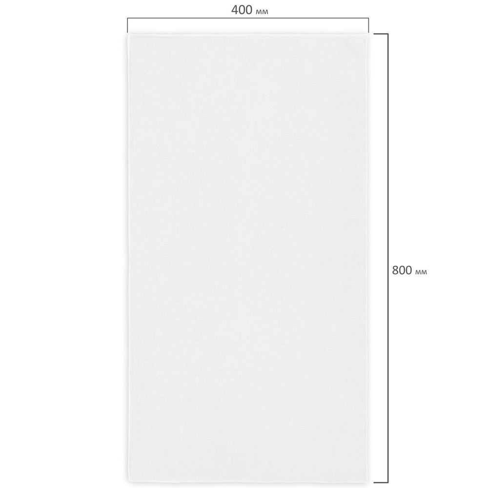 Салфетка из МИКРОФИБРЫ 40х80 см WHITE ULTRA DENSE OVERLOCK белая 280 г/м2 LAIMA HOME (5 штук в упаковке)