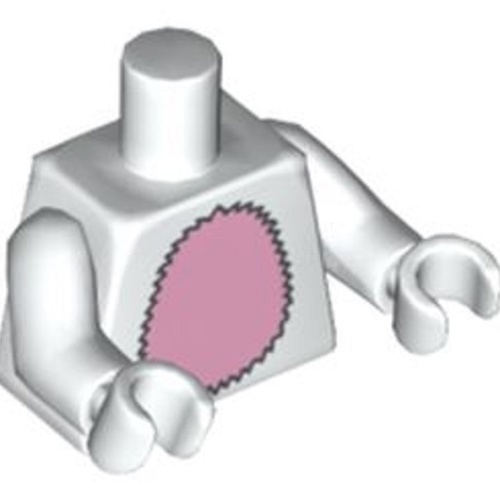 Костюм кролика-торса с ярко-розовым животиком и хвостом на изнанке 973pb1116c01