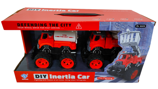 Набор машинок - конструктор DIY CAR "Пожарная спецтехника"