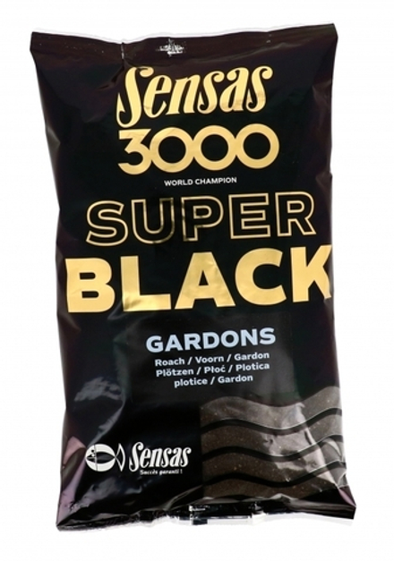 Прикормка Sensas 3000 Super BLACK Gardons 1кг