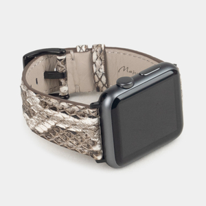 Ремешок для Apple Watch 40/41/42 mm из кожи питона, натурального цвета