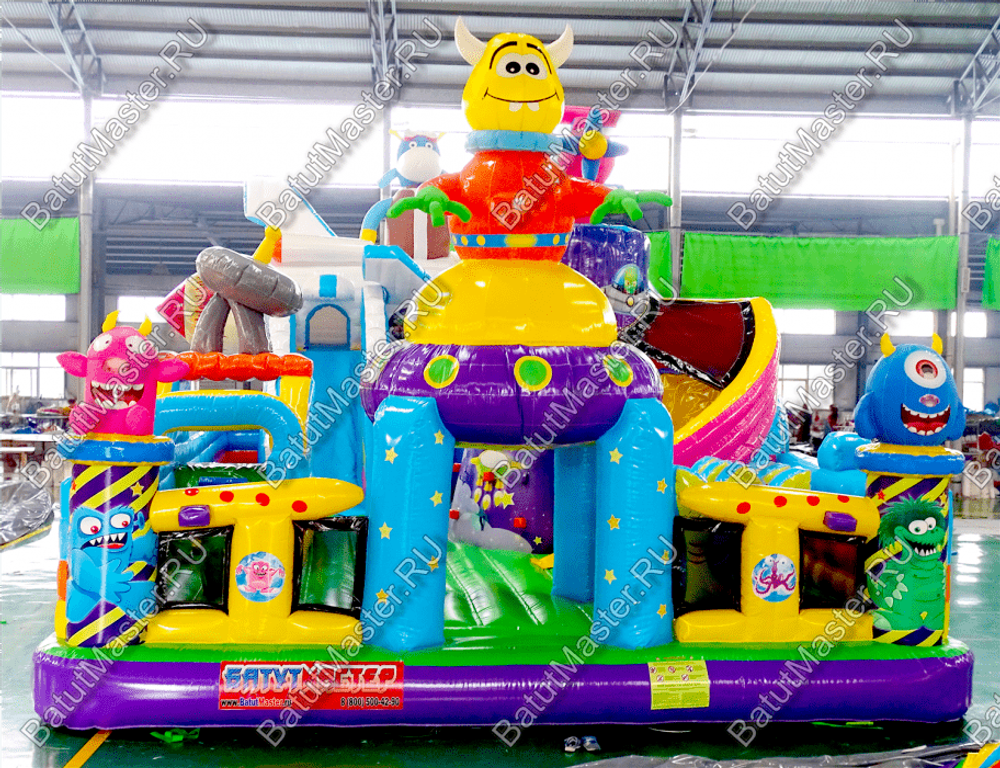 Коммерческий батут "Космические зверята" 14*7*6 м