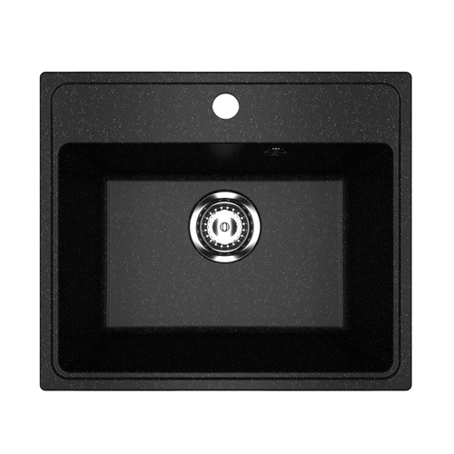 Мойкa ML-GMU03 УЛЬТРА прямоугольная, черный камень, 490*420 мм (глуб. чаши 170)