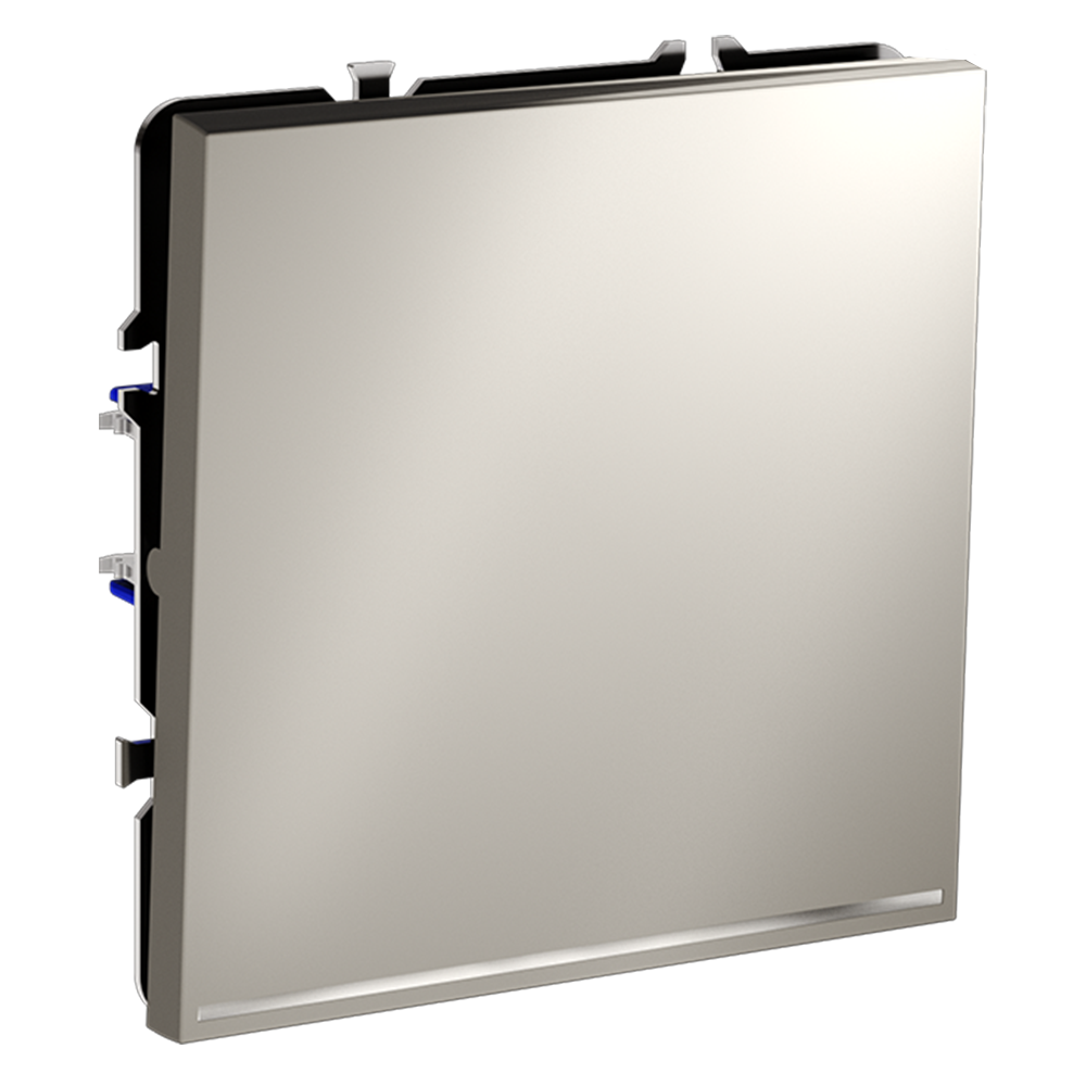 Выключатель встраиваемый VOLTUM S70 одноклавишный с подсветкой 10А, (кашемир)