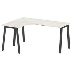 Metal System Стол криволинейный левый на А-образном м/к БА.СА-4 (L) Дуб Наварра/Металл Антрацит 1600