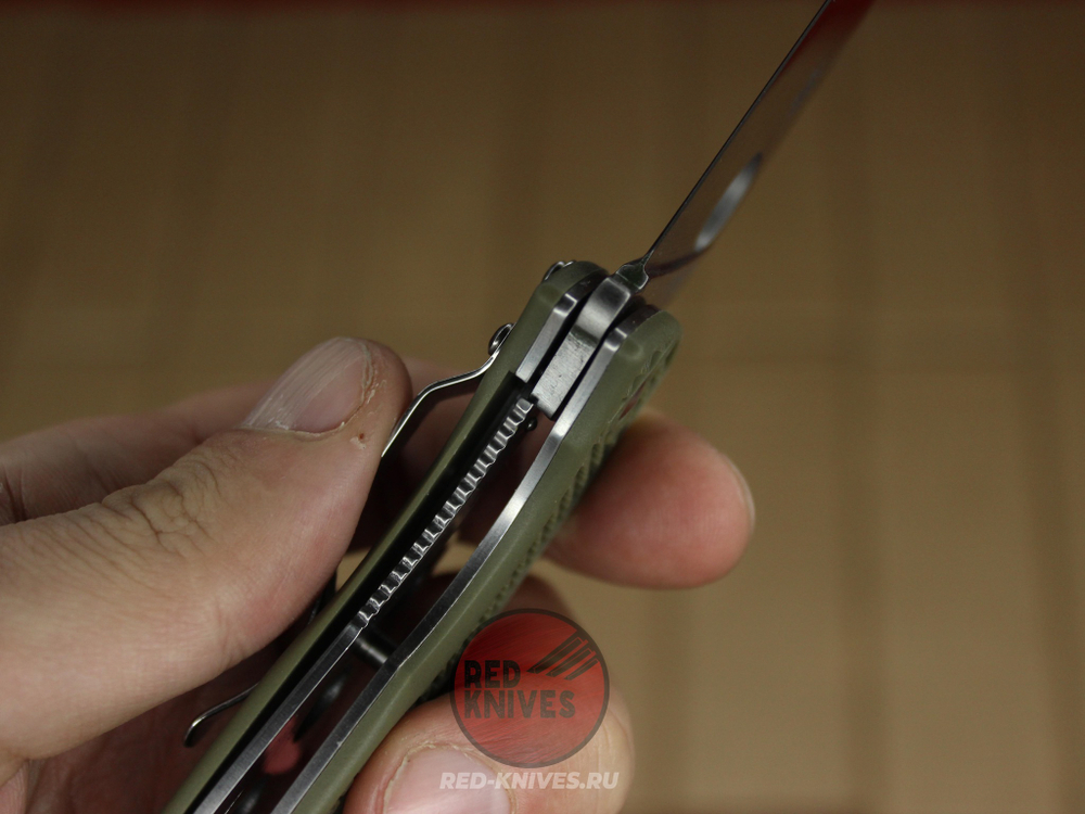 Нож Spyderco Tenacious LTW - зел. рук., белый клинок RK-413