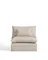 Кресло модульное Anarela бежевое из льна и вискозы со съемным чехлом, 110 см