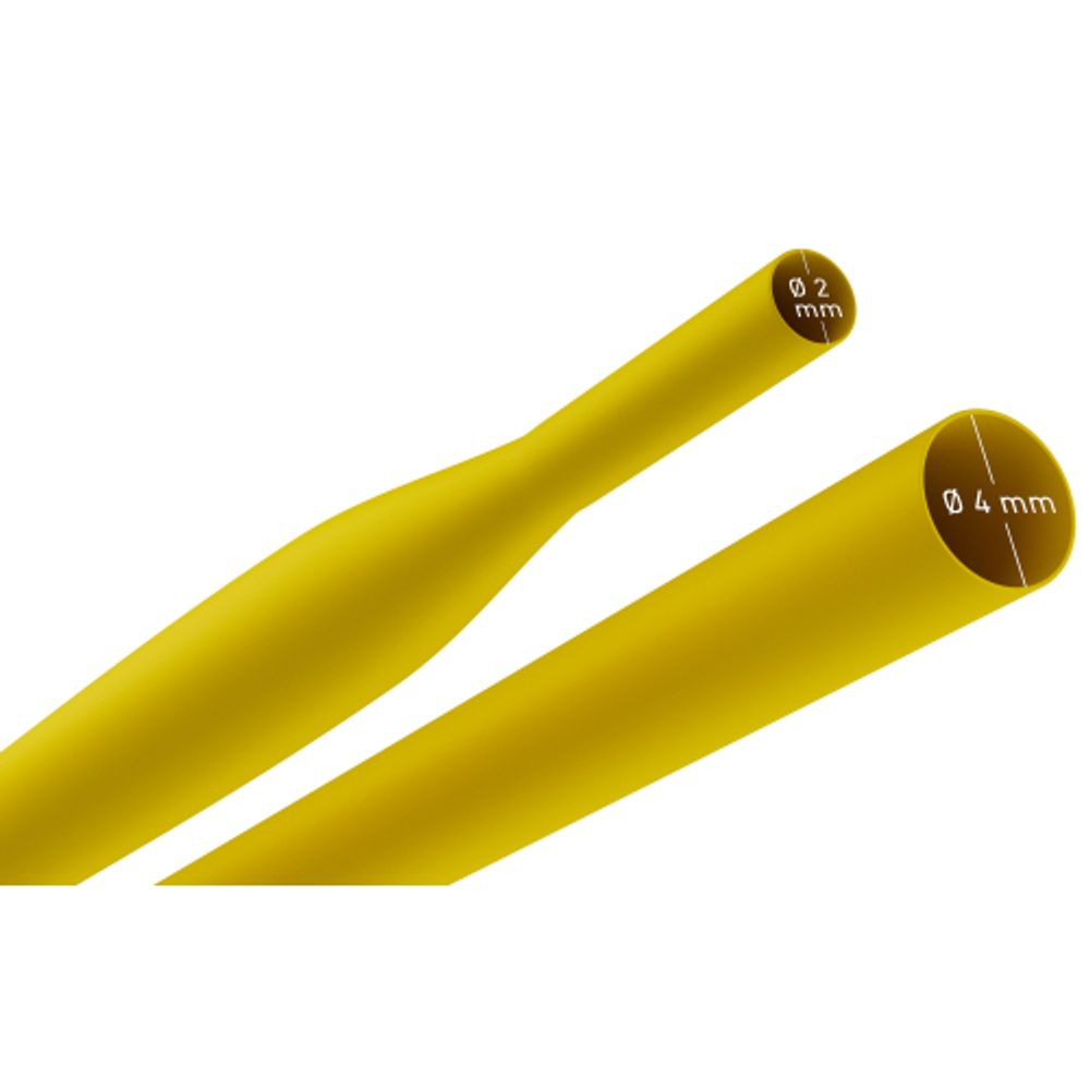 Термоусадочная трубка ЭРА NO-224-414 ТТУ нг-LS 4/2 жёлтая в отрезках по 1 м 50 шт | Термоусадочная трубка (ТУТ)