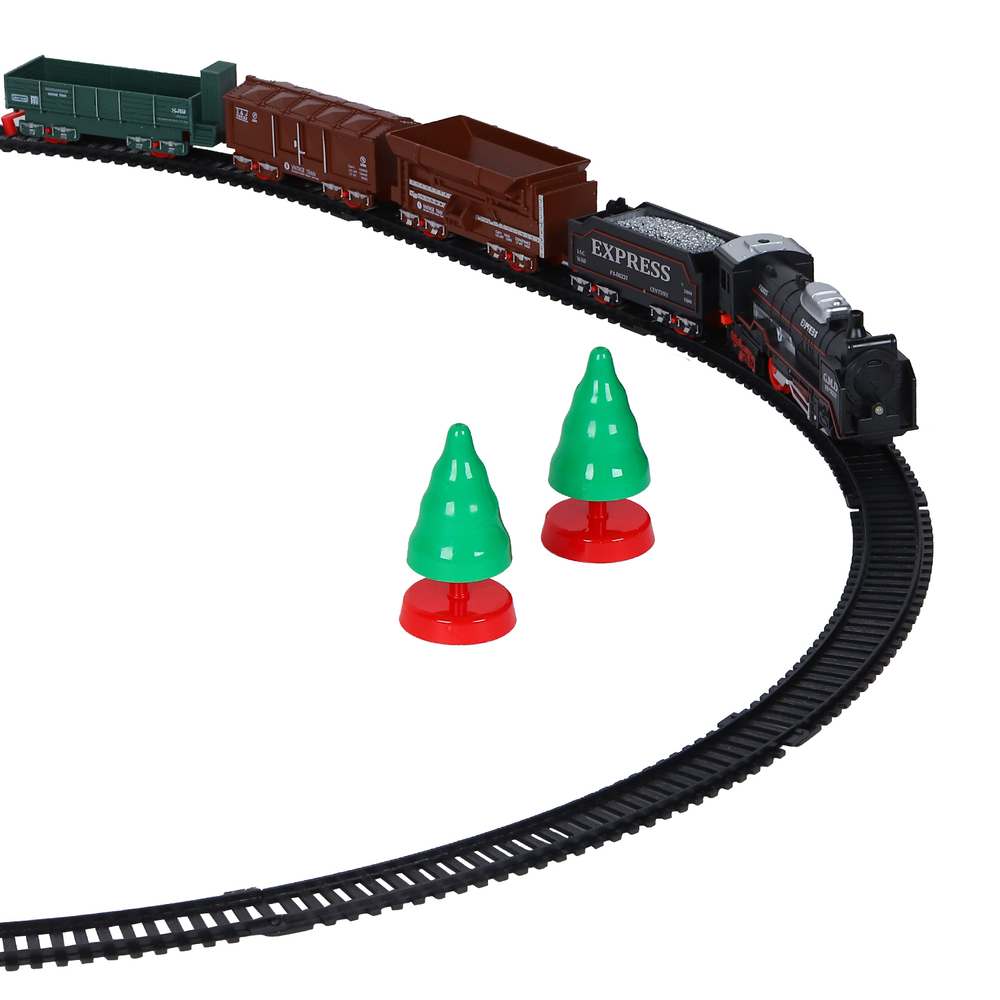 0404377/Железная дорога с поездом на батарейках в/к 38*5*22, 5см/54