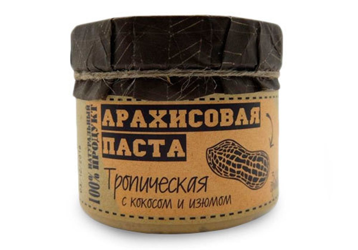 Паста арахисовая с кокосом и изюмом Благодар, 300г