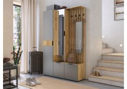 Готовая прихожая Бери дуб крафт золотой / графит