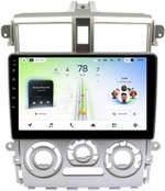 Магнитола для Mitsubishi Colt 6 2002-2012, Colt Plus (правый руль, рамка серебро) - Teyes CC4L монитор 9" IPS на Android 14, Snapdragon 662, CarPlay, 4G SIM-слот