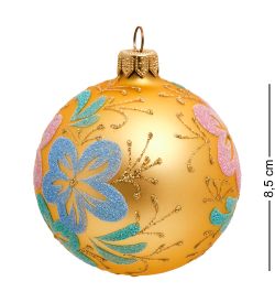 Элита НФШ-1276 Набор ел.украшений Шар 2шт «Цветы» 80 мм