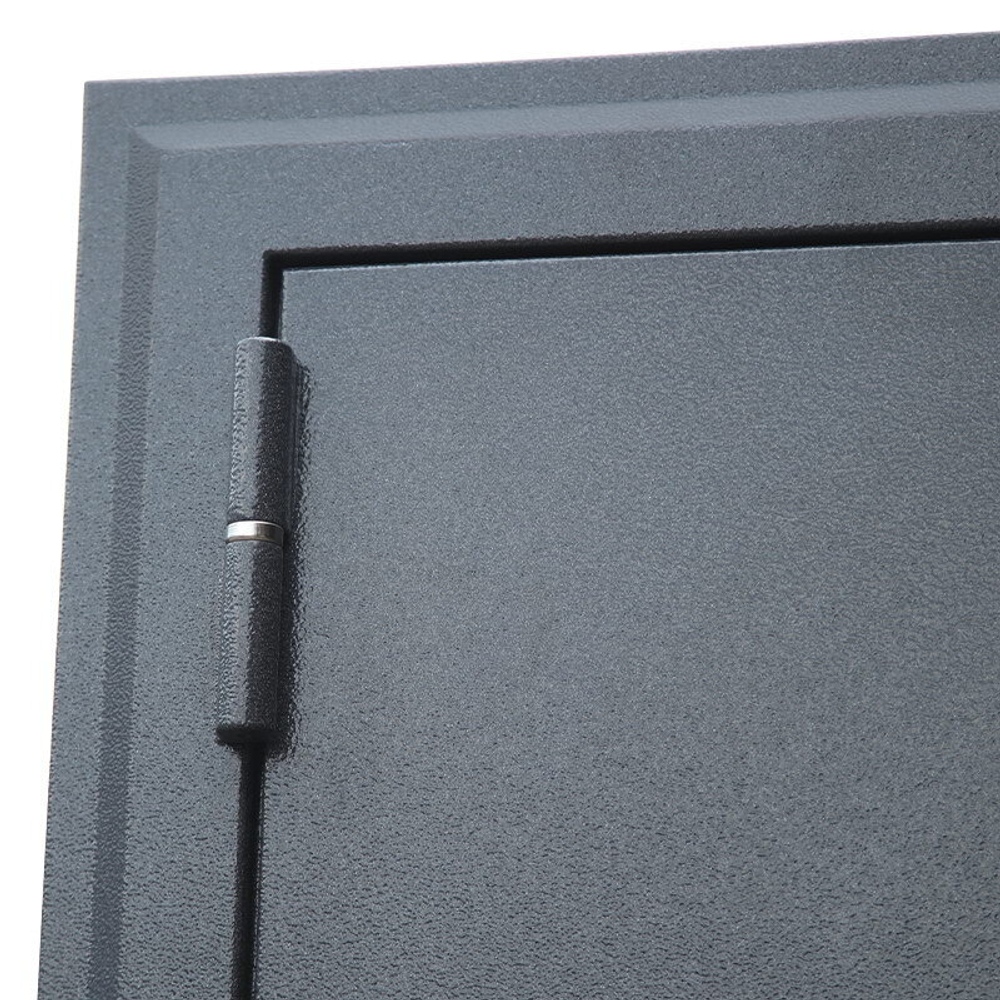Входная дверь в квартиру  АСД Двухстворчатая Байкал букле графит/ бетон светлый