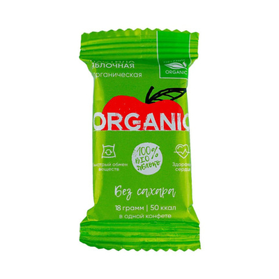 Пастила яблочная органическая "Organic Around", 18 г