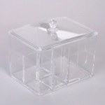 Диспенсер для ватных дисков и палочек»ФАНТЭНЕГРО», прозрачный, 15*11*12,7см