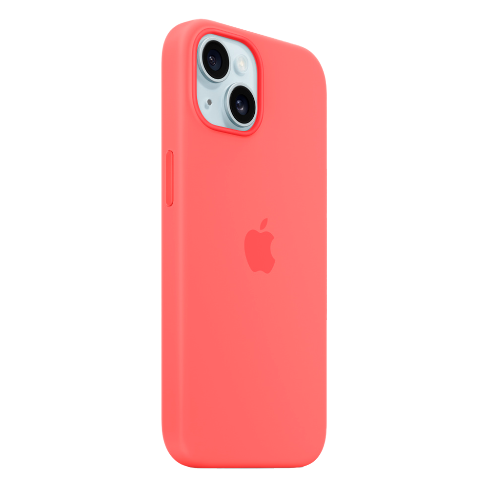 Силиконовый чехол с поддержкой MagSafe Apple Silicone Case для iPhone 15, Guava (Спелая гуава)